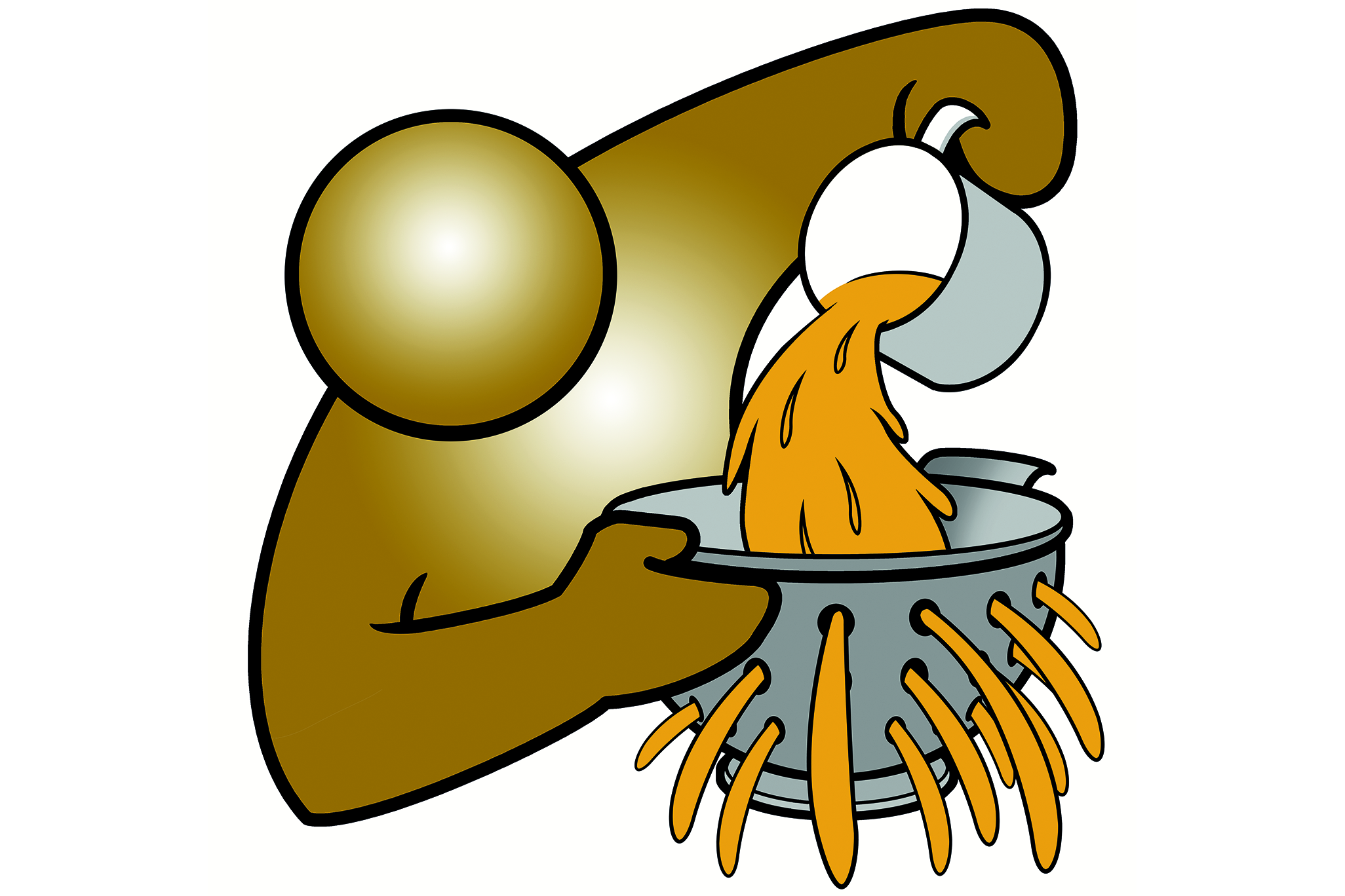 Person pouring liquid through sieve and liquid is seeping out